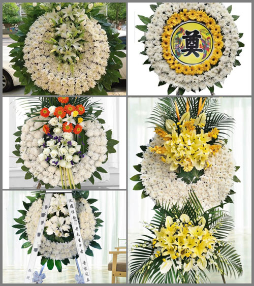 湖北黄冈市罗田县大河岸镇磙石坳村花圈速递
